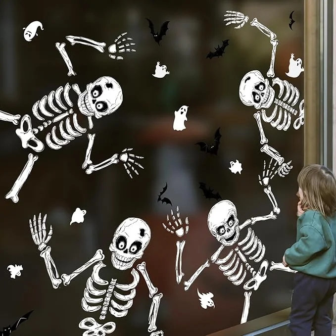 Halloween Window Skeleton Clings - Image 7
