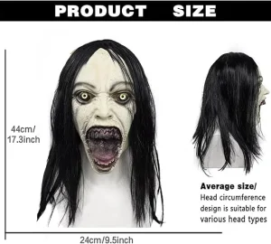 Bulex Horror Crying Woman Mask with Wigs