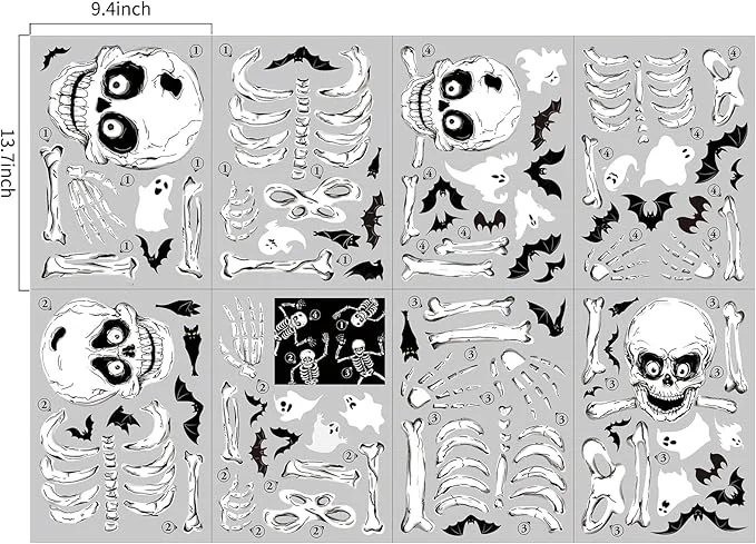 Halloween Window Skeleton Clings - Image 6