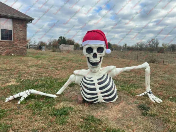 Santa Hat For Costco Ground Breaking Skeleton - Image 2