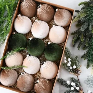 Christmas Tree Ornaments Velvet Balls