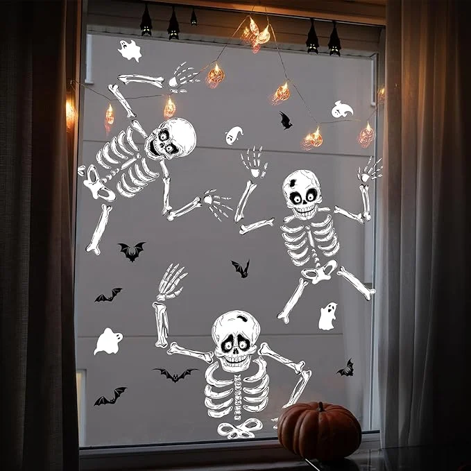 Halloween Window Skeleton Clings - Image 5