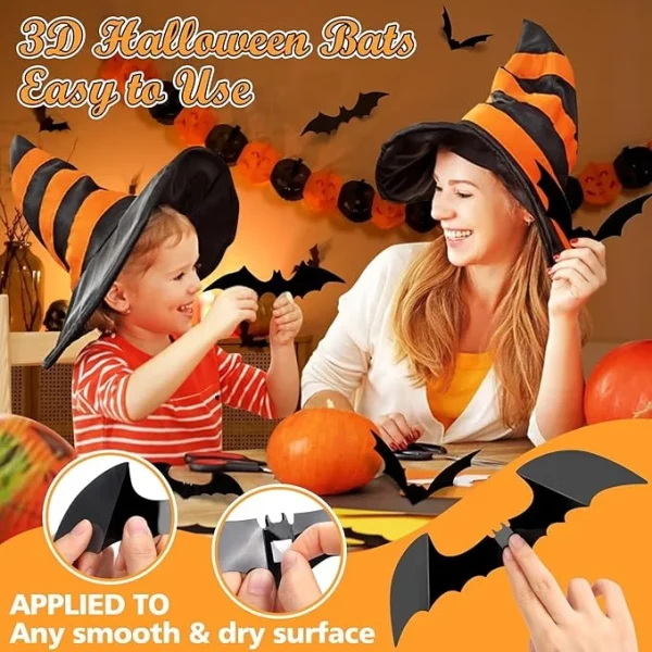 100 pcs Bats Halloween Decorations - Image 9