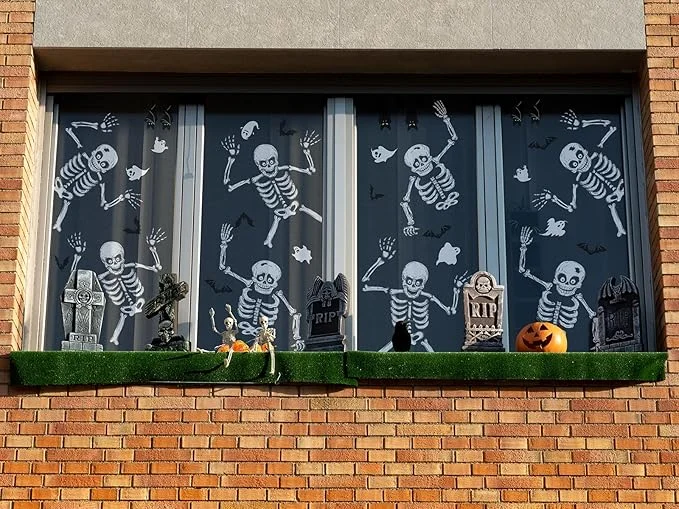 Halloween Window Skeleton Clings - Image 4