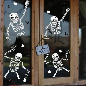 Halloween Window Skeleton Clings