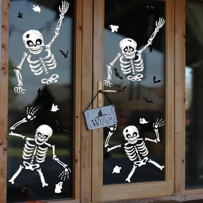 Halloween Window Skeleton Clings