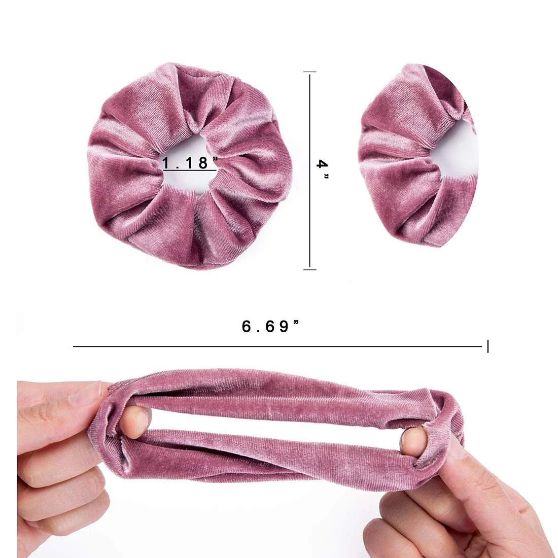 12 Pack Velvet Hair Scrunchies Scrunchy Hair Ties Elastic Hair Bands - Image 5