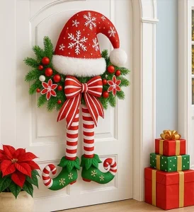 Christmas Elf/Santa Legs Door Decoration