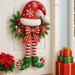 Christmas Elf/Santa Legs Door Decoration