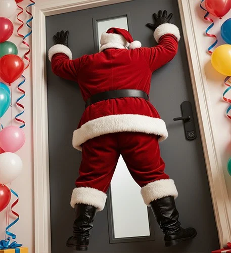 Stuck Santa Door Cover Decoration - Image 2