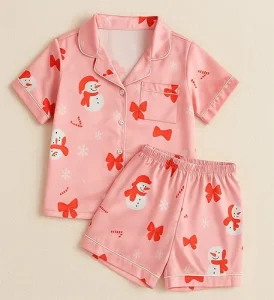 Women's Silk Satin Pajamas Short Sleeve PJS Shorts Set Soft Button Down Sleepwear 2 Piece