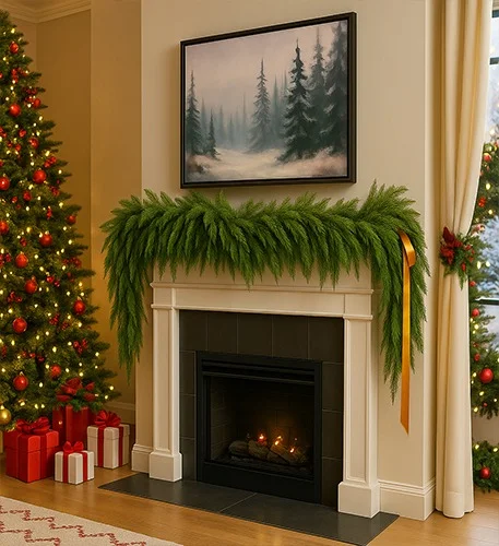 Cedar Garland for Fireplace - Image 2
