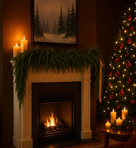 Cedar Garland for Fireplace - Image 3