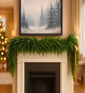 Cedar Garland for Fireplace