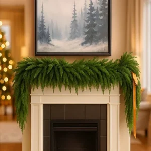 Cedar Garland for Fireplace
